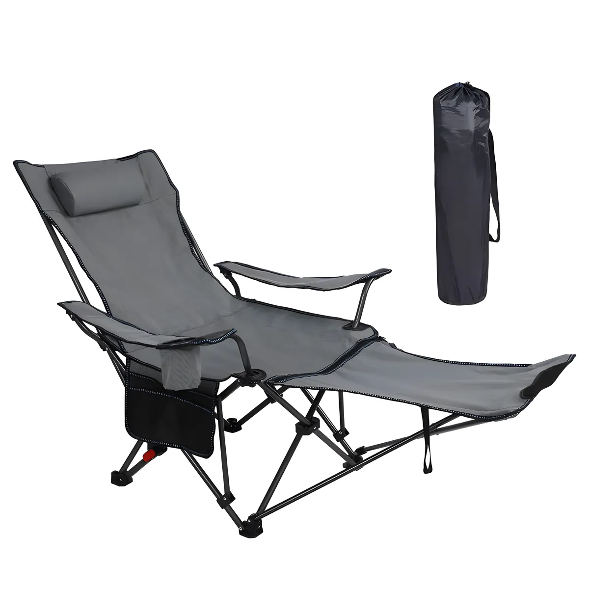 Camping Chair Foldable Recliner For Pool Lounge Outdoors Beach Portable