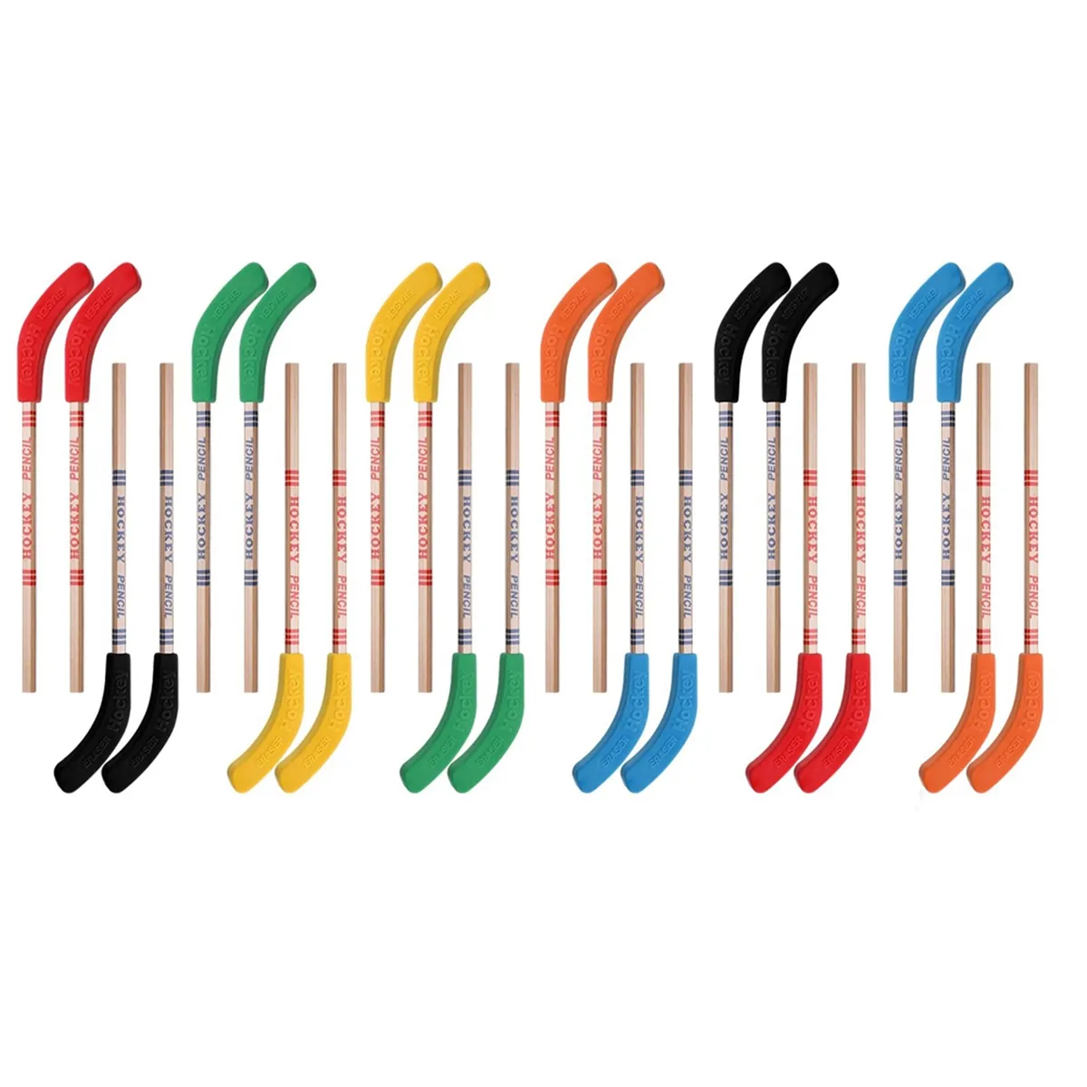 24Pcs Hockey Pencils and Erasers, Pencils for Hockey Fans, Students