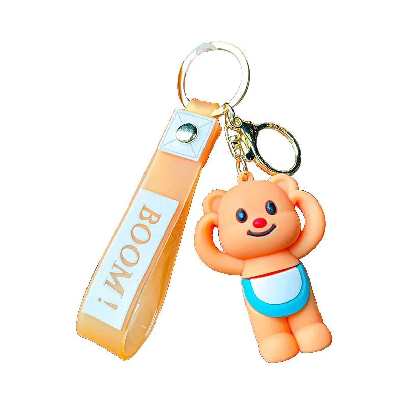 Adorable Butter Bear Heart Keychain