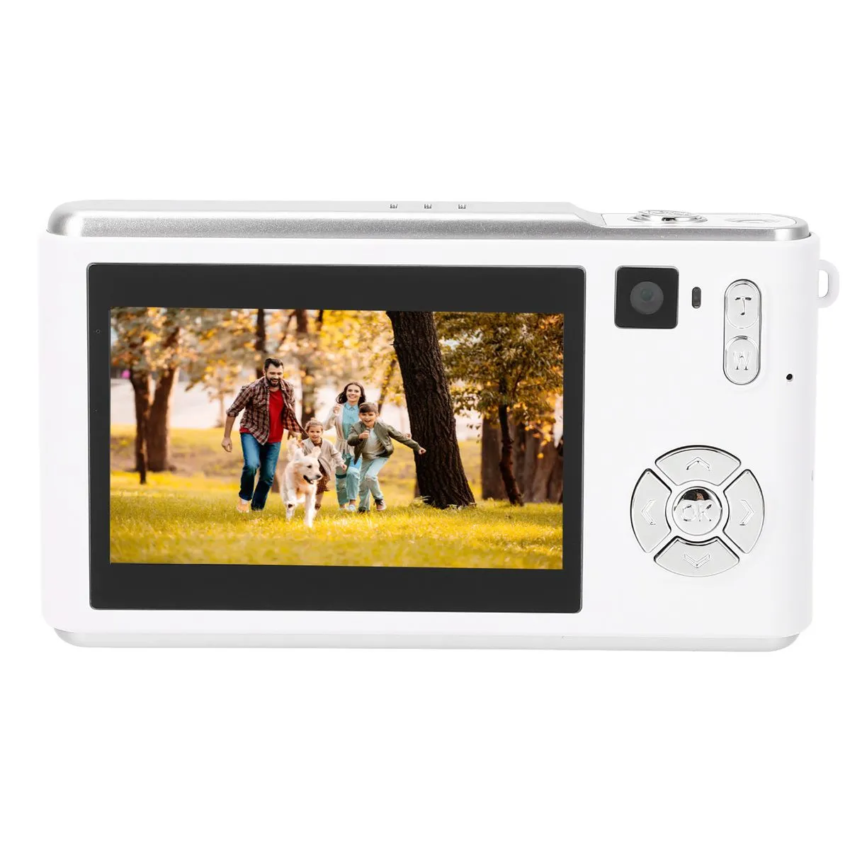 36MP HD Camera, 18X Zoom, Small Dual Cameras, AF, For Travel, White