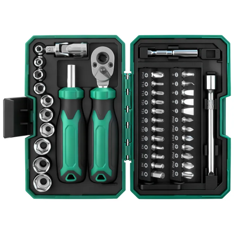 Portable 40-in-1 Multi-Function Repair Tool Kit with Sockets