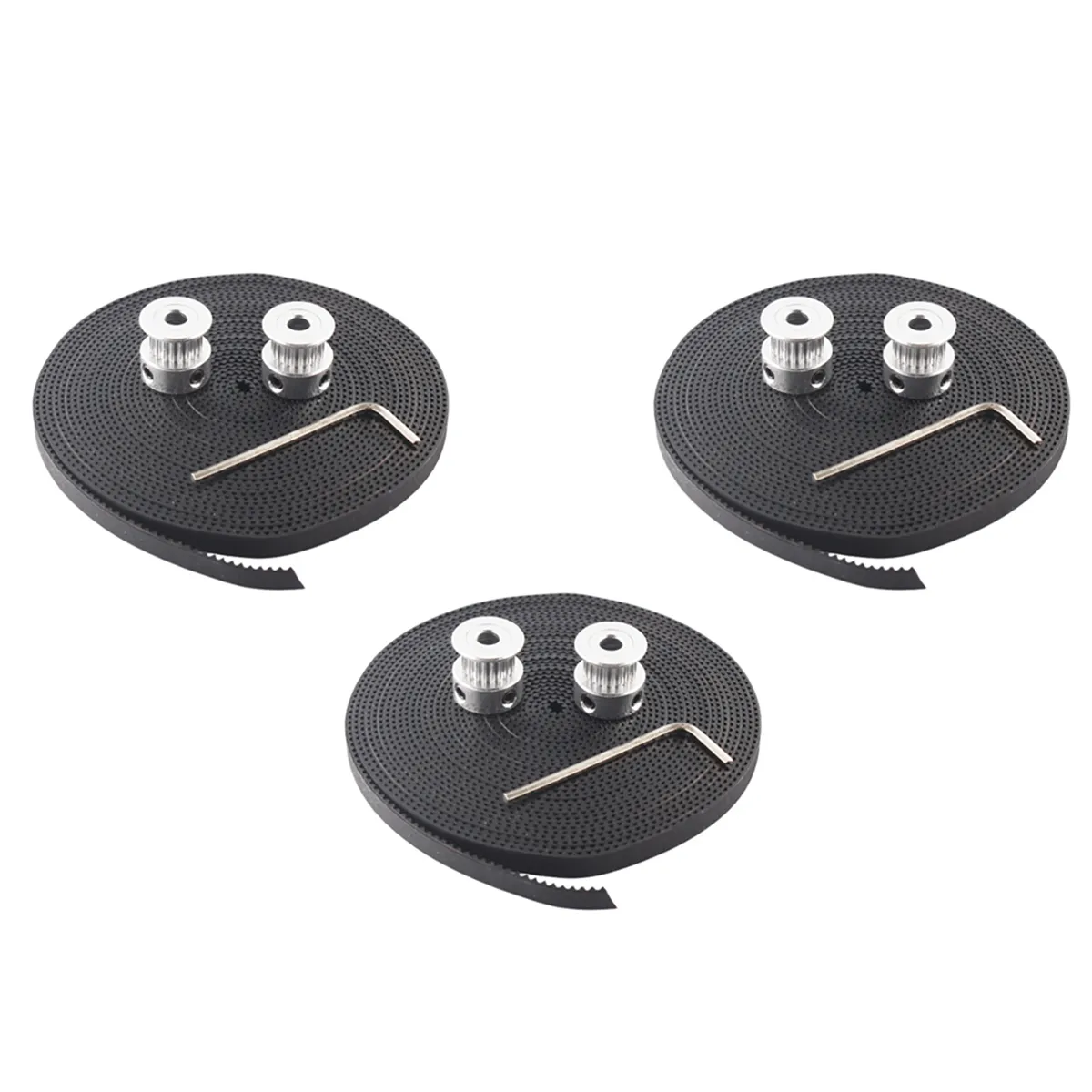 2Pcs Gt2 Alumium Pulley Bore 5Mm Width 6Mm 2Meters 2M 6Mm Gt2 Belt
