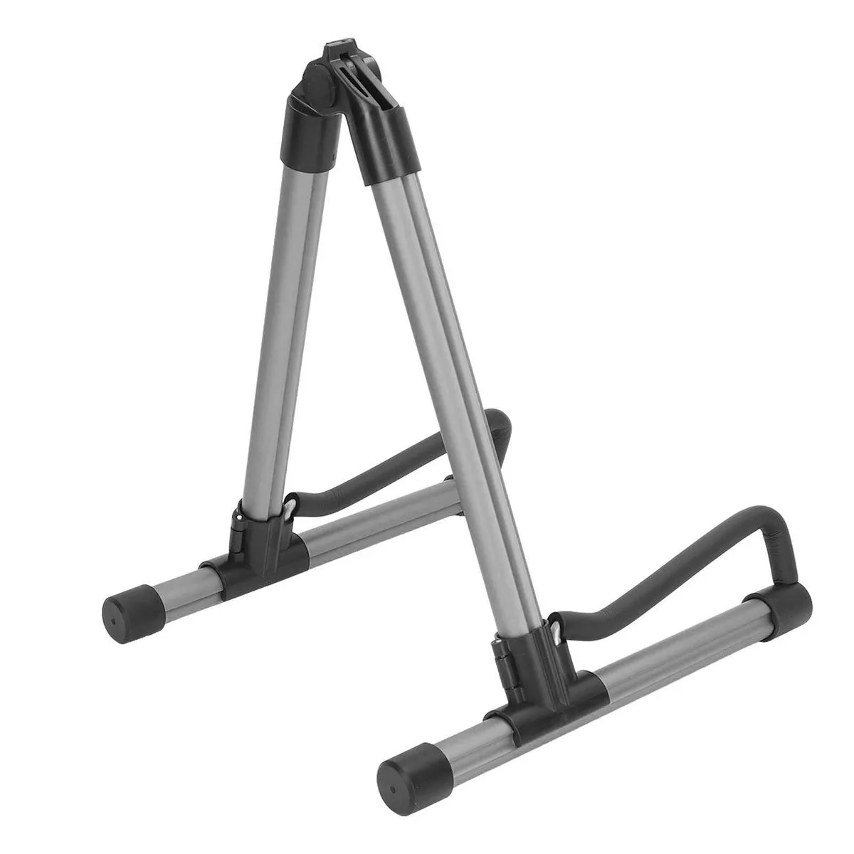 Foldable Guitar Stand Adjustable Metal for String Instruments Gray