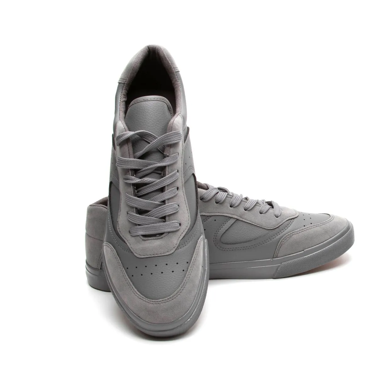 Unisex Low Top Comfortable Casual Dance Sneaker Shoes - Grey