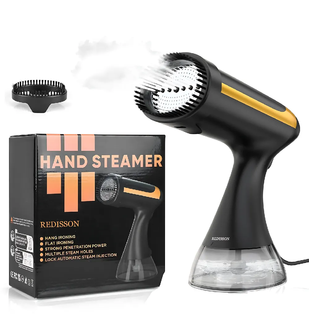 REDISSON Garment Steamer - Handheld Steamer for Clothes, 1500W Steam Iron - Black
