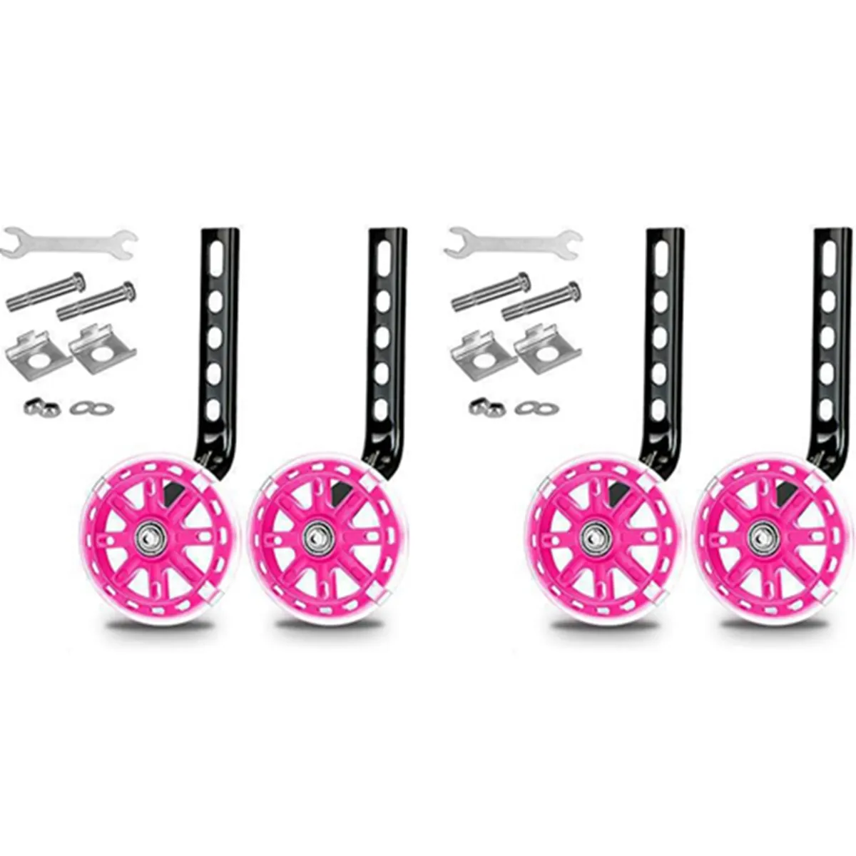 Kids Bike Training Wheel Stand Kit for 12/14/16/18/20 Inch Kids Bikes Pink
