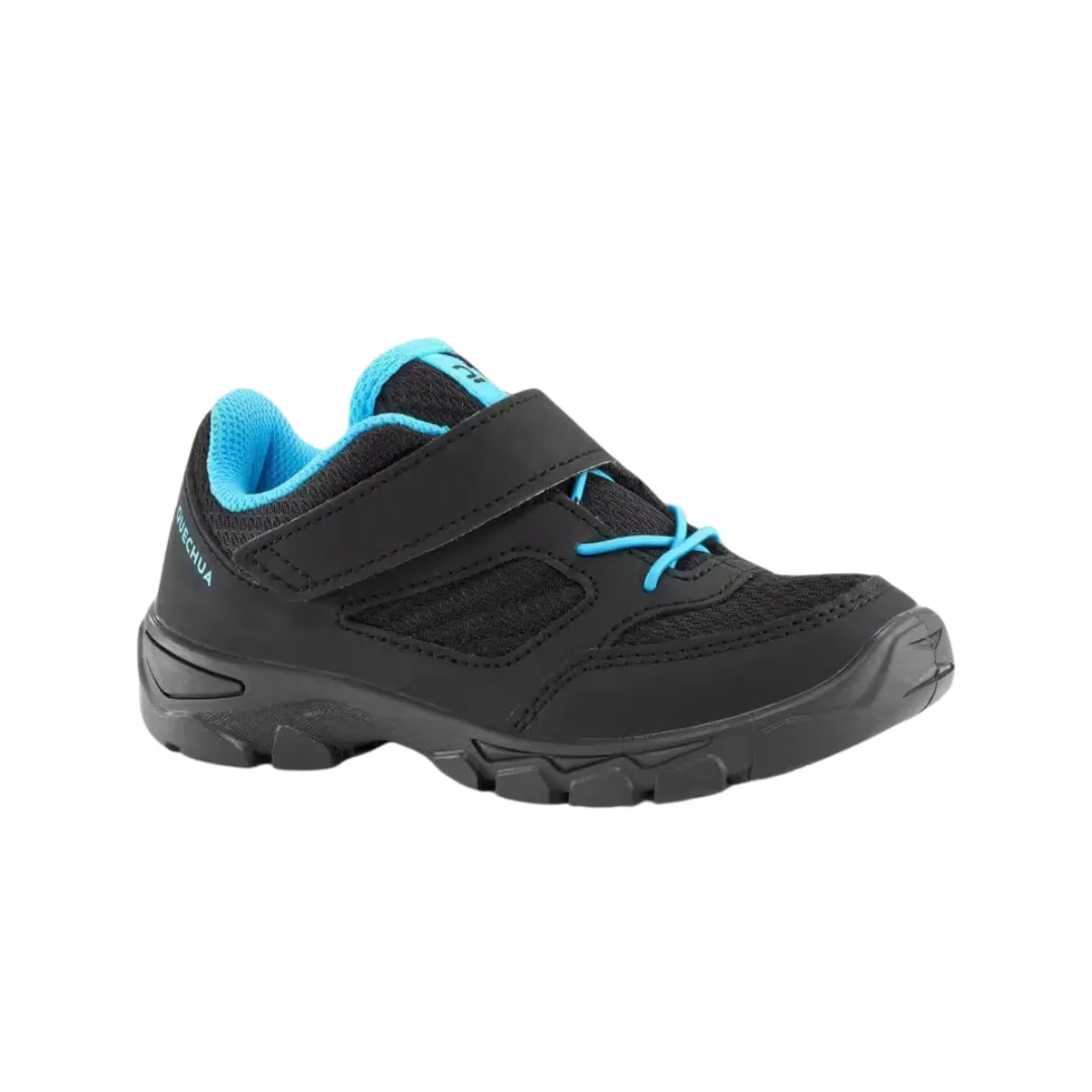 Quechua Kids' Velcro hiking shoes NH100 black - size 6.5 to 1.5