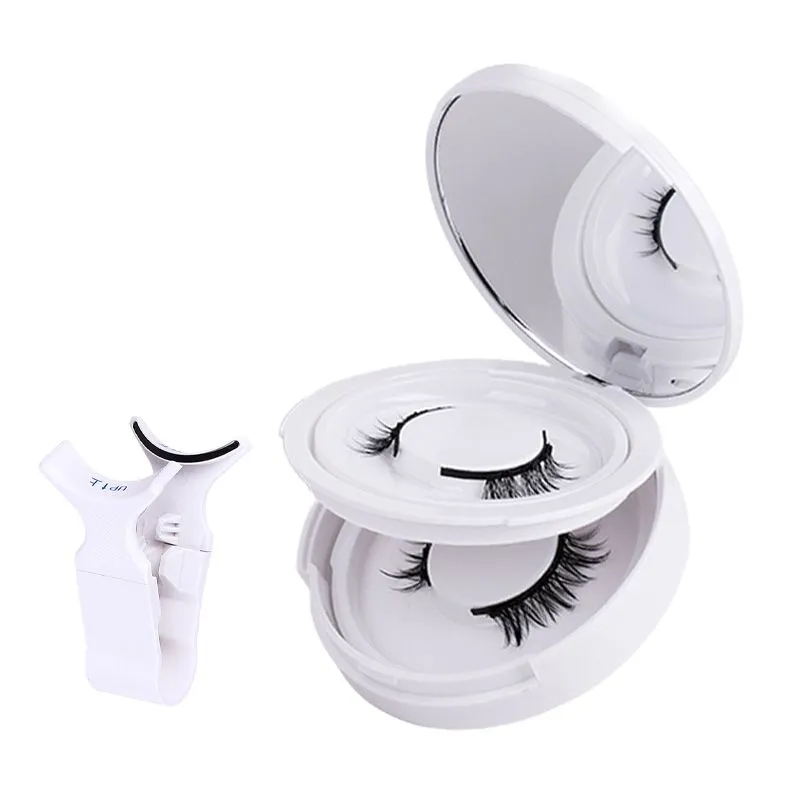 Reusable Magnetic Eyelashes (2 Pairs Set) - Soft 3D Lashes with Applicator - Lucky Girl