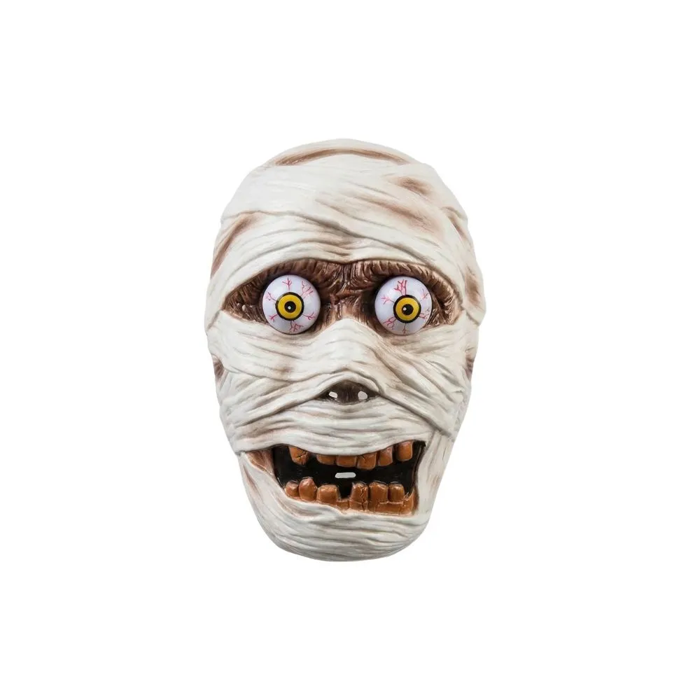 Mummy Face Mask with Bulging Eyes for Halloween Costume