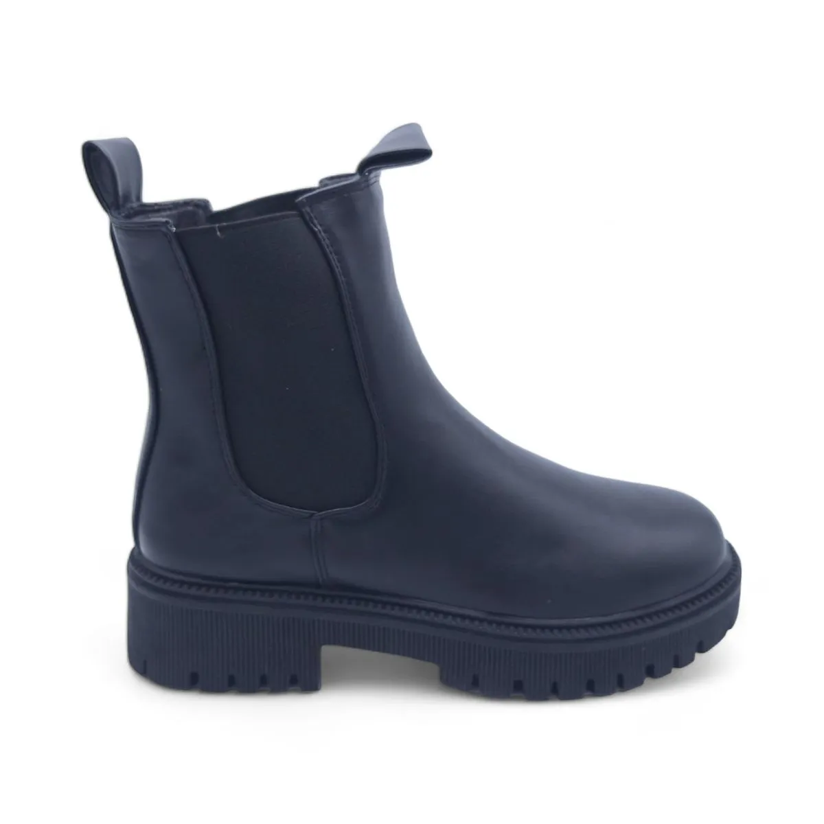 Women Round Toe PVC Platform Sole Chelsea Boots - XB240310