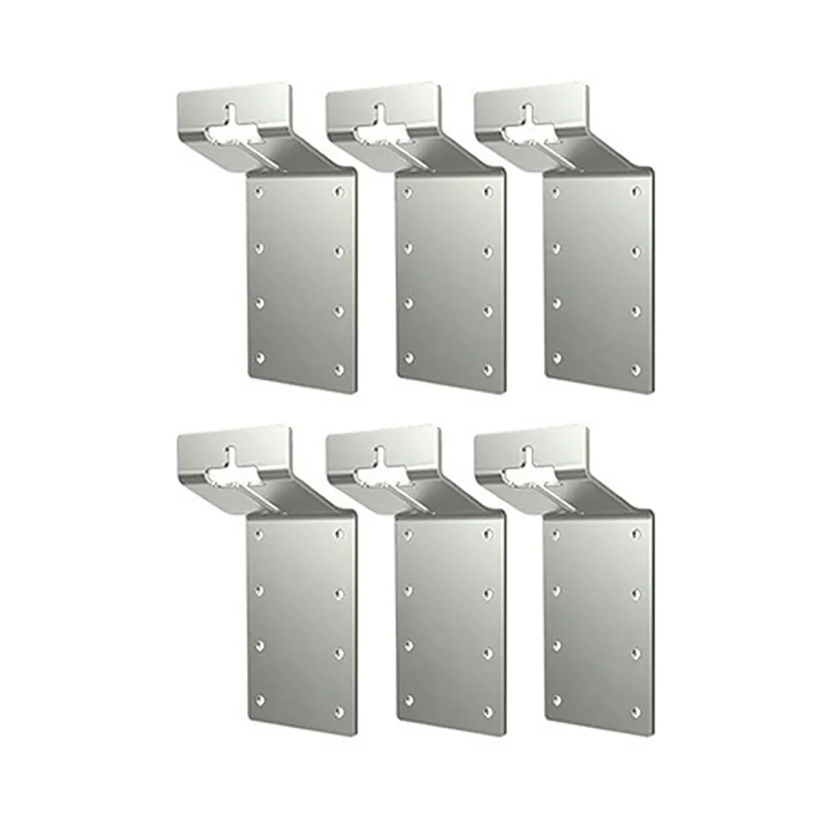 6Piece T-Post Bracket Heavy Duty T Post Mounting Brackets for Wood Fence