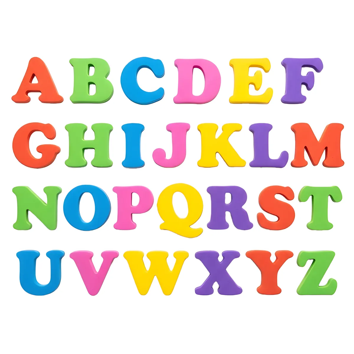 Complete 26 Capital ABC Magnets, Child-Safe Foam Alphabet Set