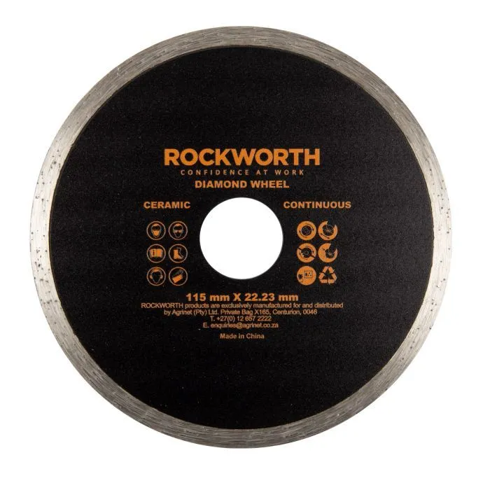 Rockworth Diamond Wheel 115MM Continuous Rim