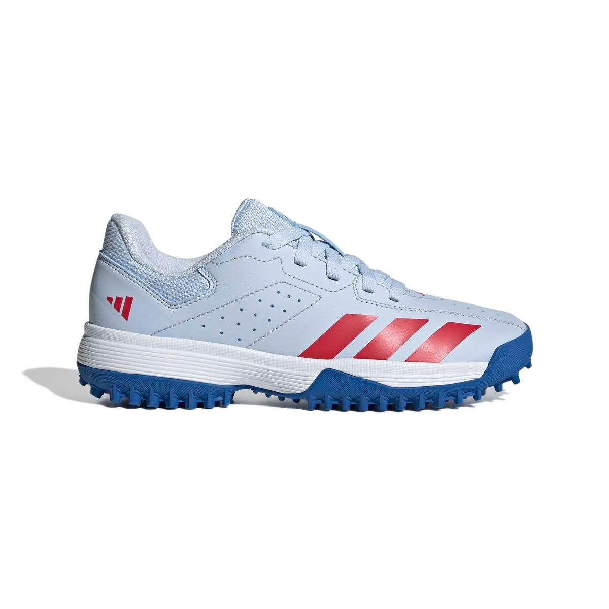 adidas Junior Howzat Spikeless Cricket Shoes - Crystal Sky/Pure Ruby