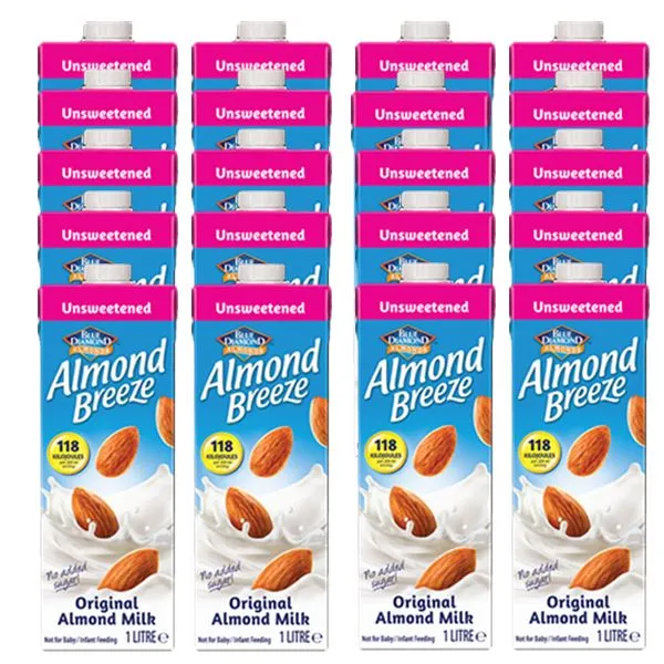 Almond Breeze Almond Milk Unsweetened - 20 x 1L