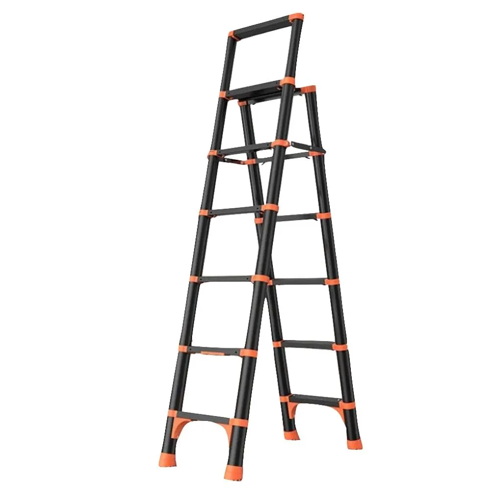 Tool 6 Steps A-Frame Aluminium Portable Extension Step Ladder (190cm)
