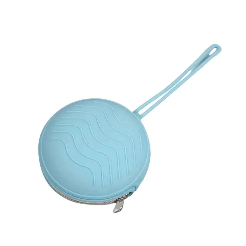 Zipper Silicone Baby Pacifier Case Soother Storage Box for Newborns - Blue