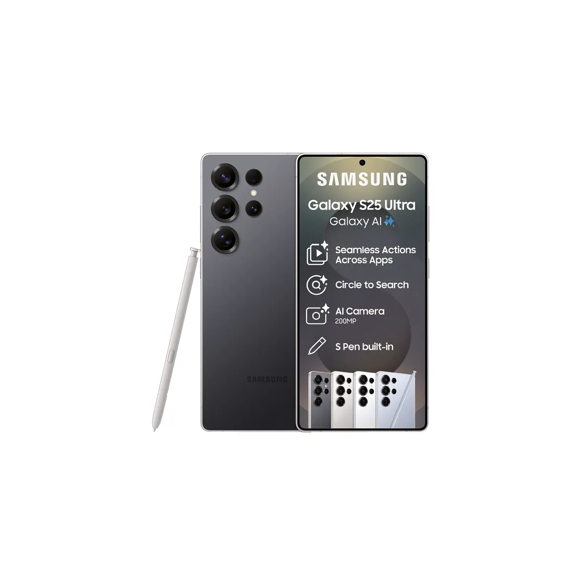 Samsung Galaxy S25 Ultra 5G 256GB Dual Sim - Titanium Black