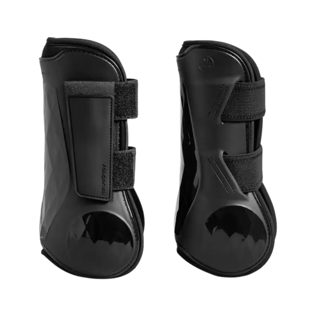 Fouganza Horse and Pony Riding Tend Boots 500 Jump Twin-Pack - Black