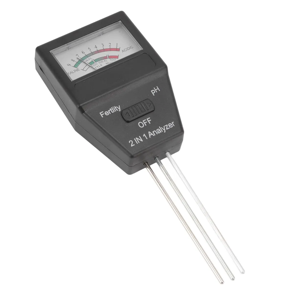 Soil PH Meter with 3 Probes for Garden Use