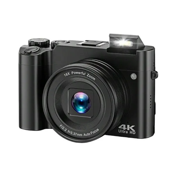 Full HD Compact Digital Camera With Auto Focus Technology - Black
