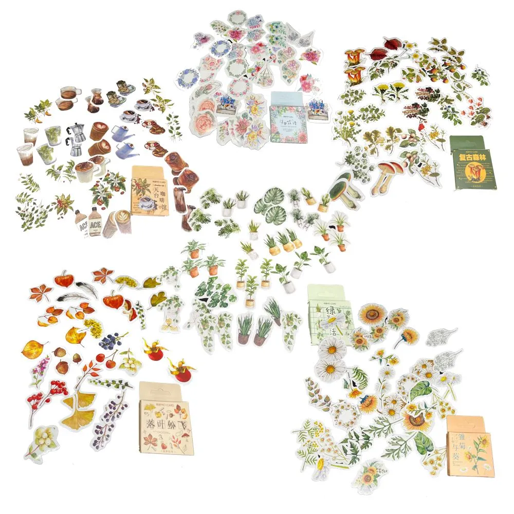 Craft Vintage Paper Adhesive Scrapbooking Stickers Set Of 6 Packs Jumbo Set