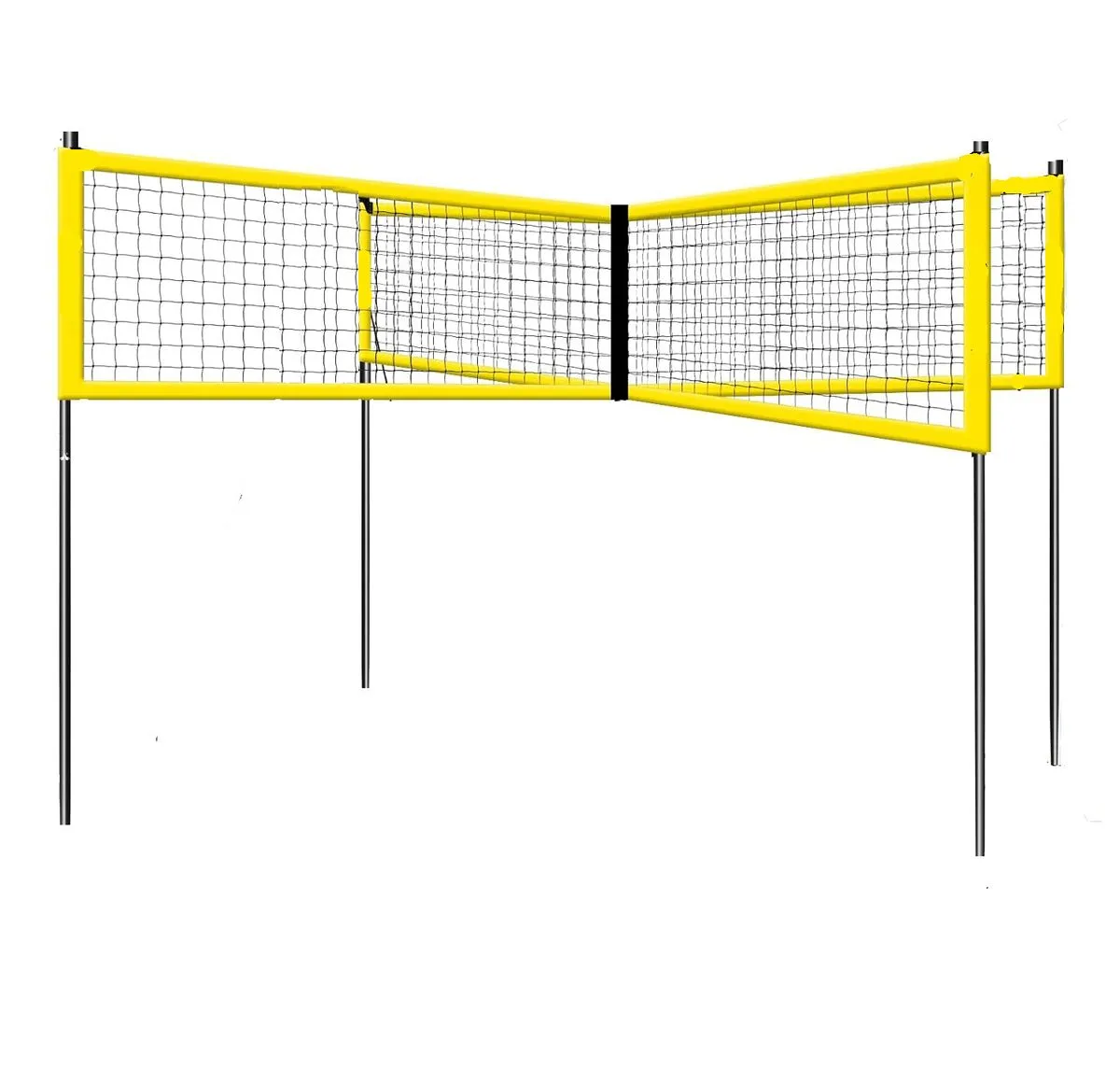 ALANES Outdoor Sports Equipment 4-Sided Volleyball Net Set