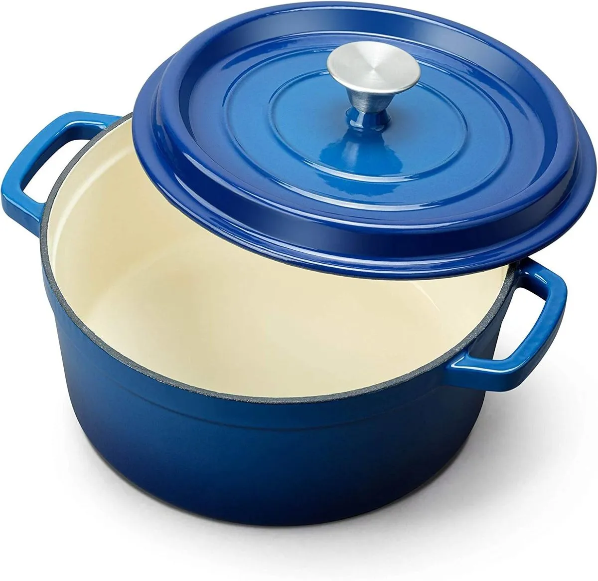 Classic Cast Iron Stew Pot With Lid 28CM - G1462 - Blue