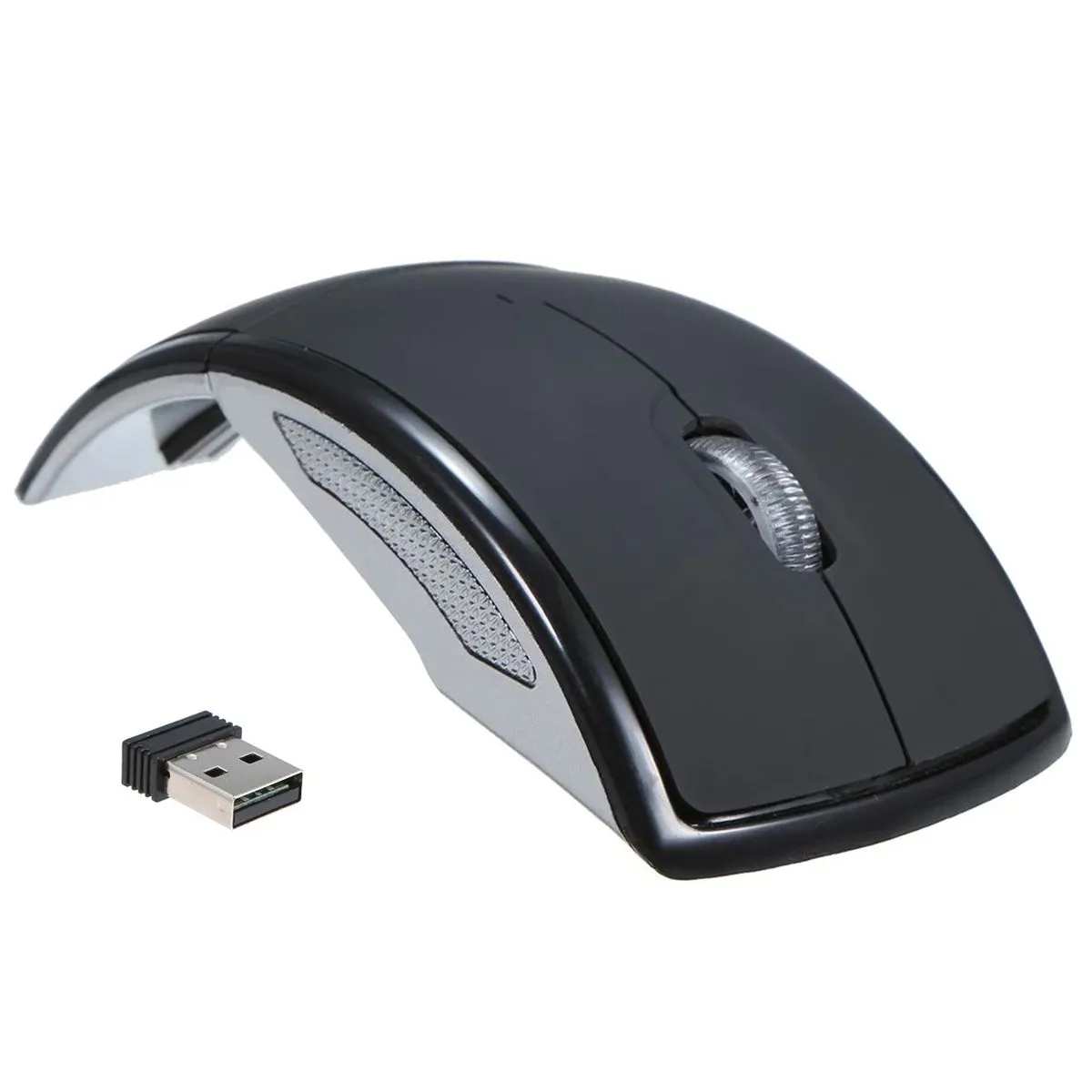 Portable, Ergonomic Design, Travel-Friendly with Silent Click Optical Mice - Deep Black