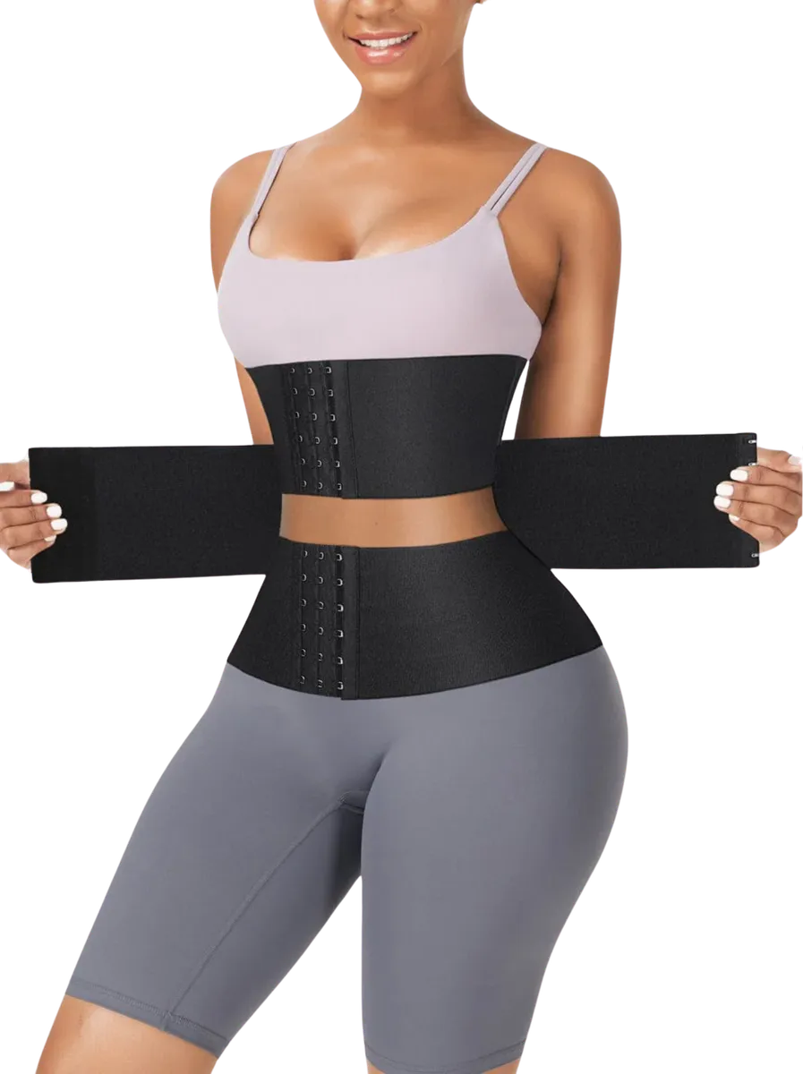 Segmented Waist Trainer Abdominal Binder Latex Tummy Wrap