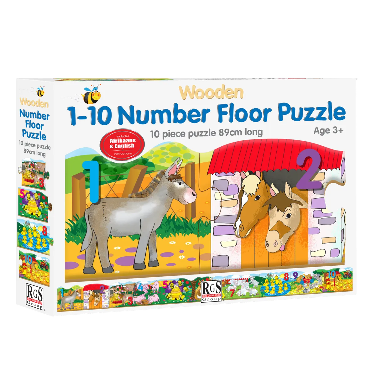 RGS Group Number Floor Wooden Puzzle - 10 Pieces