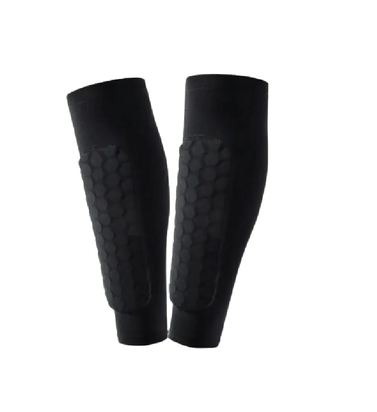 Shin Guards Honeycomb Sleeve Lightweight Breathable Black M