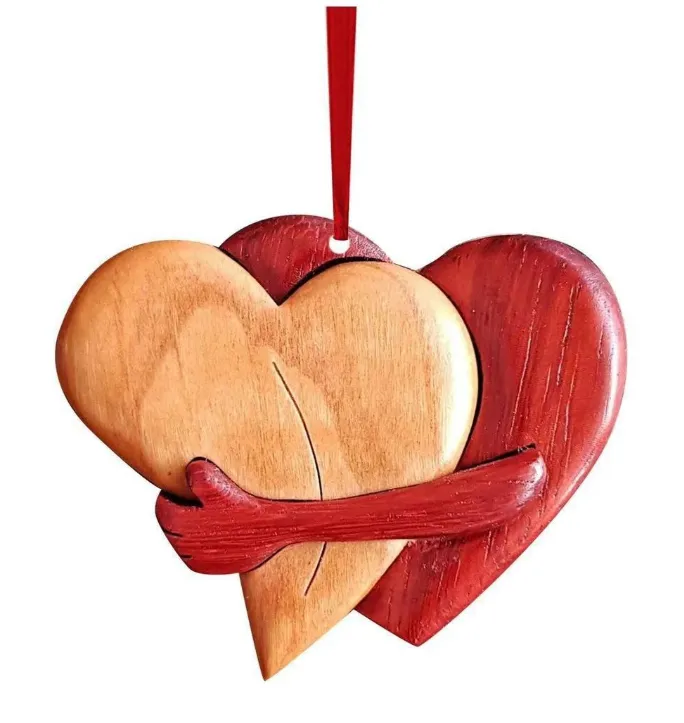 Valentine's Day Heart-Shaped Car Mirror and Backpack Charms