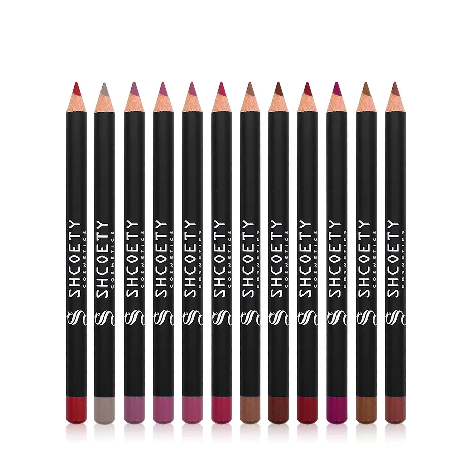 12 Color Matte Mouth Red Lip Pencil Set