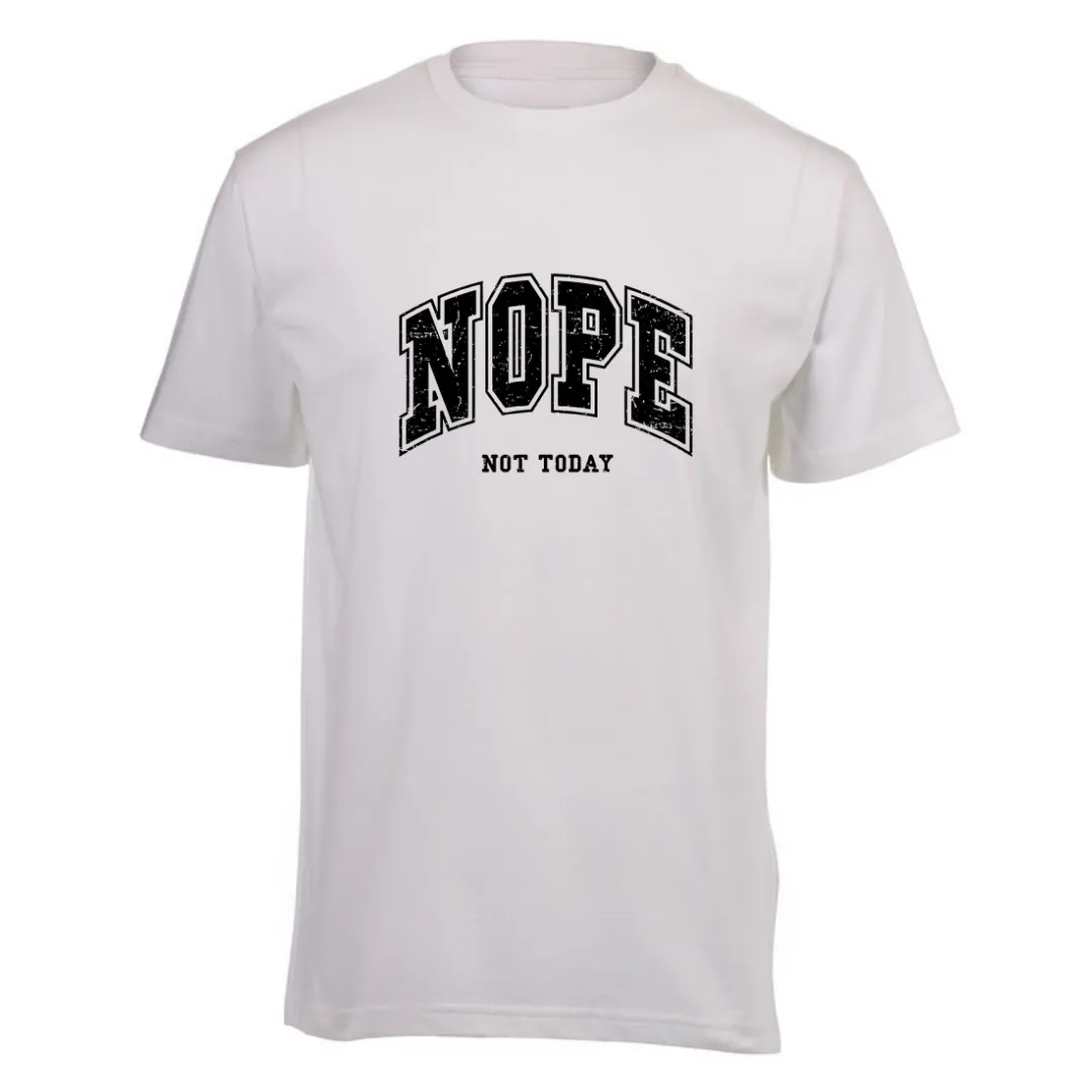 Kids White Short Sleeve T-shirt - Nope Not Today