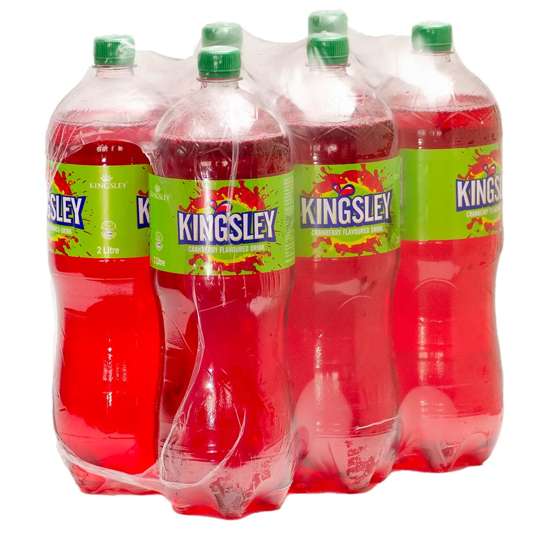 Kingsley Sparkling Soft Drink - Cranberry (6 x 2L)
