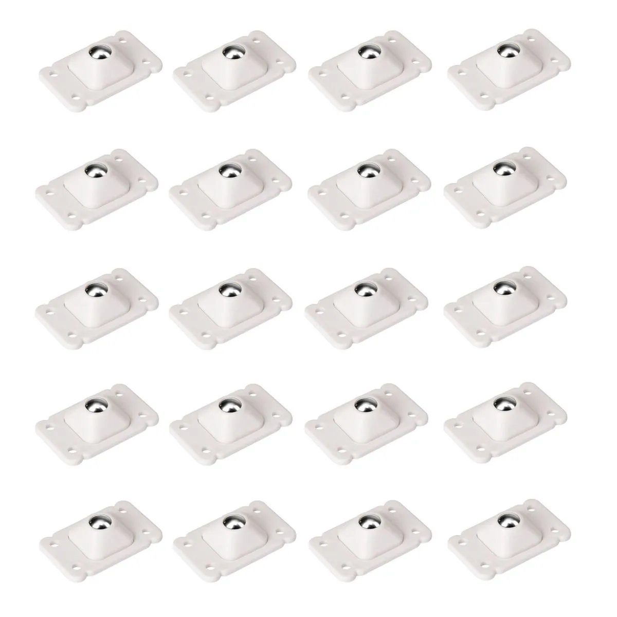20Pcs Self-adhesive Caster Wheels 360 Rotation for Trash Cans Storage Box