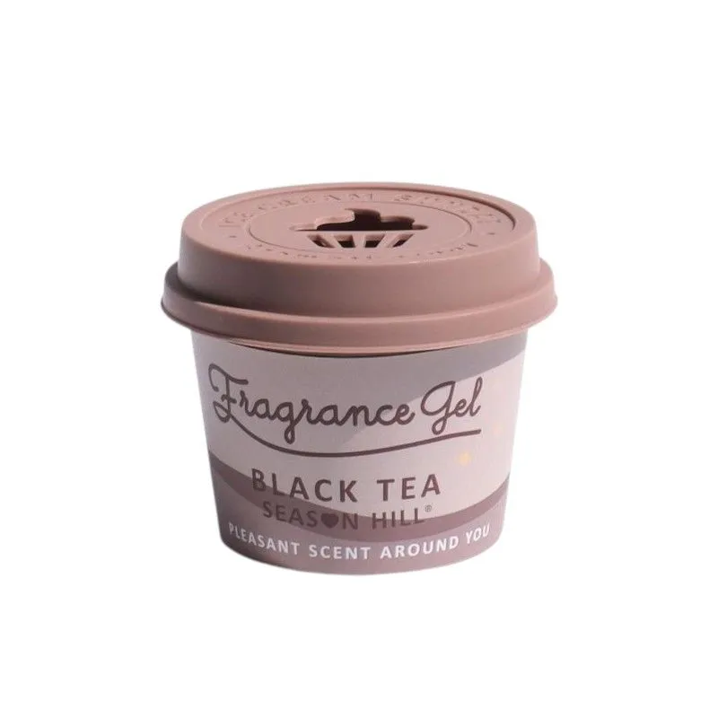 2 Pack -Long-Lasting Car & Home Deodorizer Fragrance Gel Cup Air Freshener - Brown