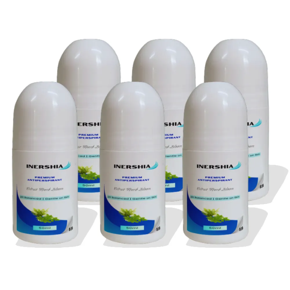 Inershia, Citrus Herb Bloom Anti-perspirant Roll-on Deodorant, 6 x 50ml