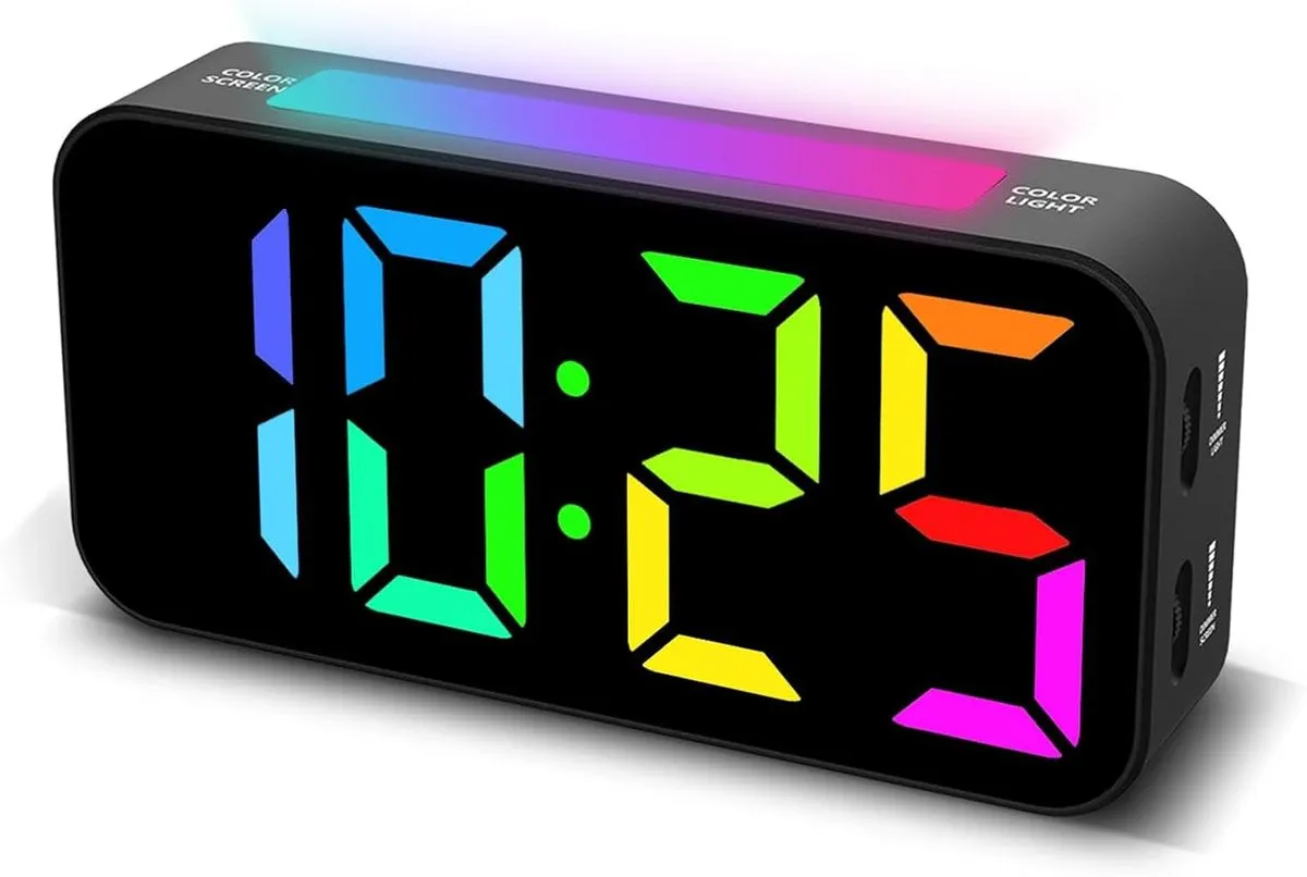 Loud Alarm Clocks for Bedrooms Heavy Sleepers Plug-in Digital Bedside Clock