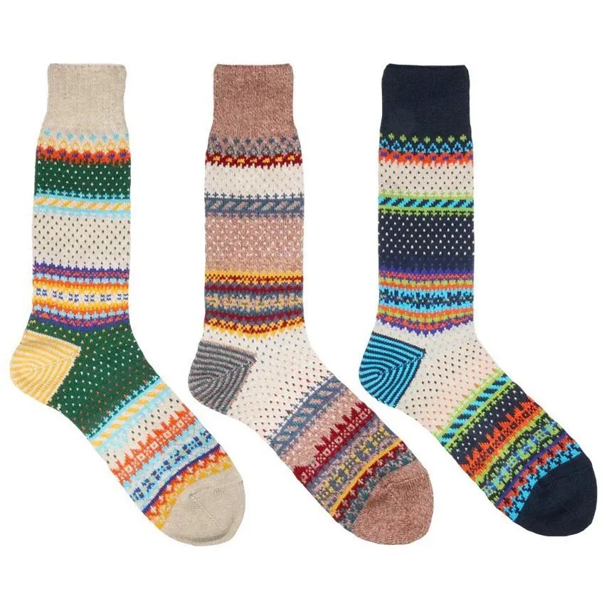 Warm Thick Soft Wool Cozy Crew Socks 3 Pairs