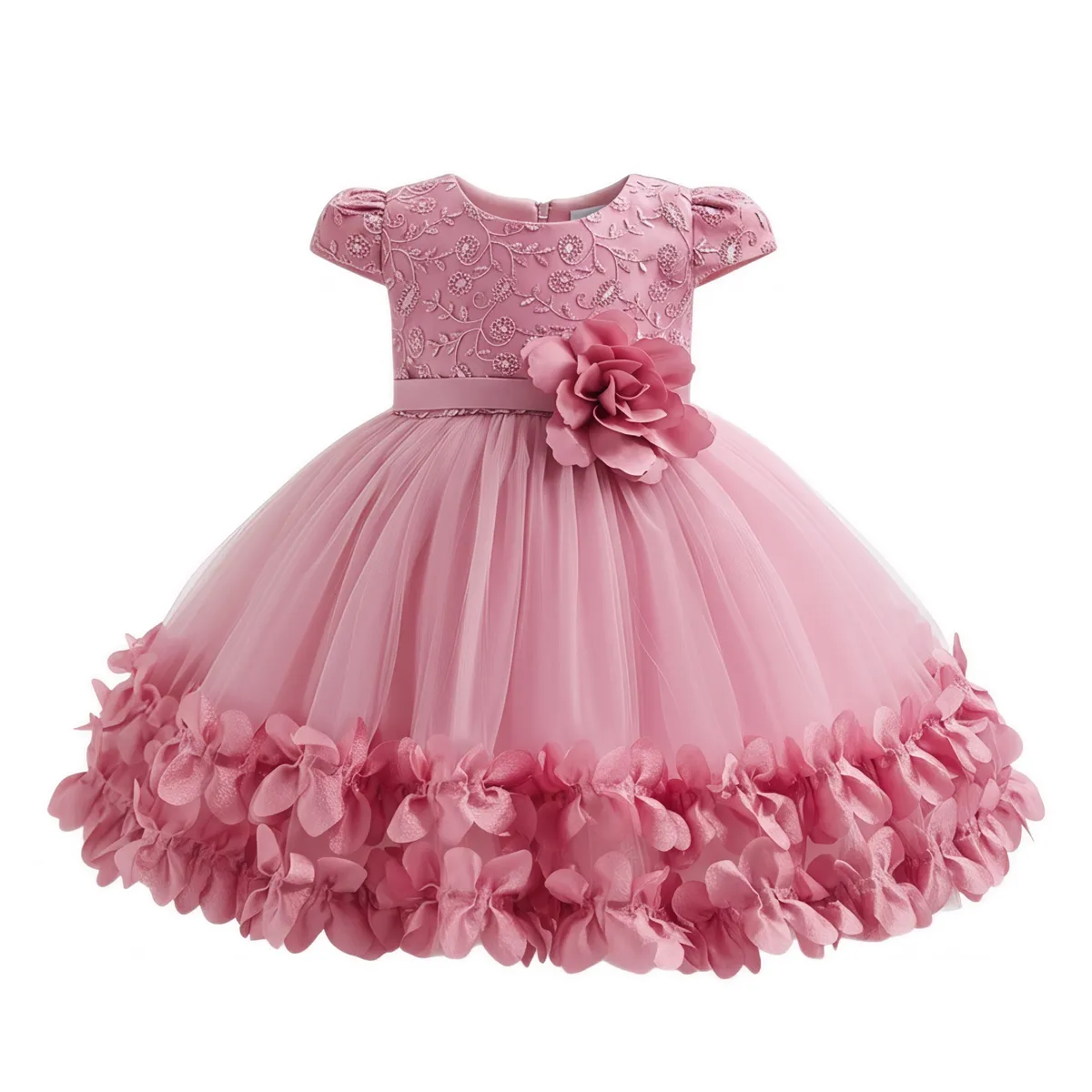 Blushing Petals Princess Dress for Girls