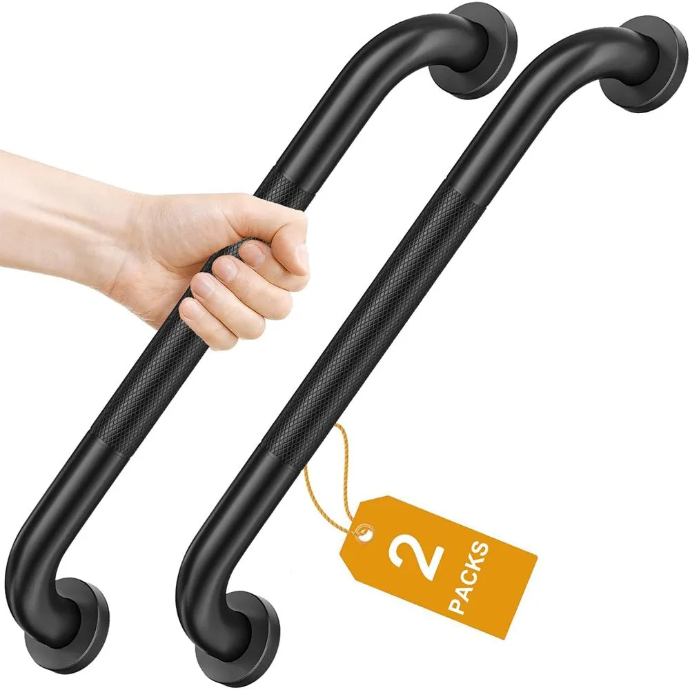 Safety Grab Bars for Bathtubs and Showers,2 Pack - Black