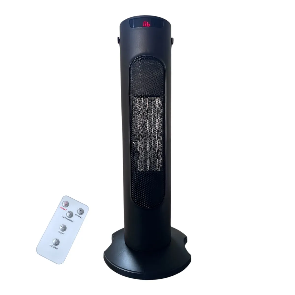 Thermostat Tower Heater 2000W with Remote Control - Black