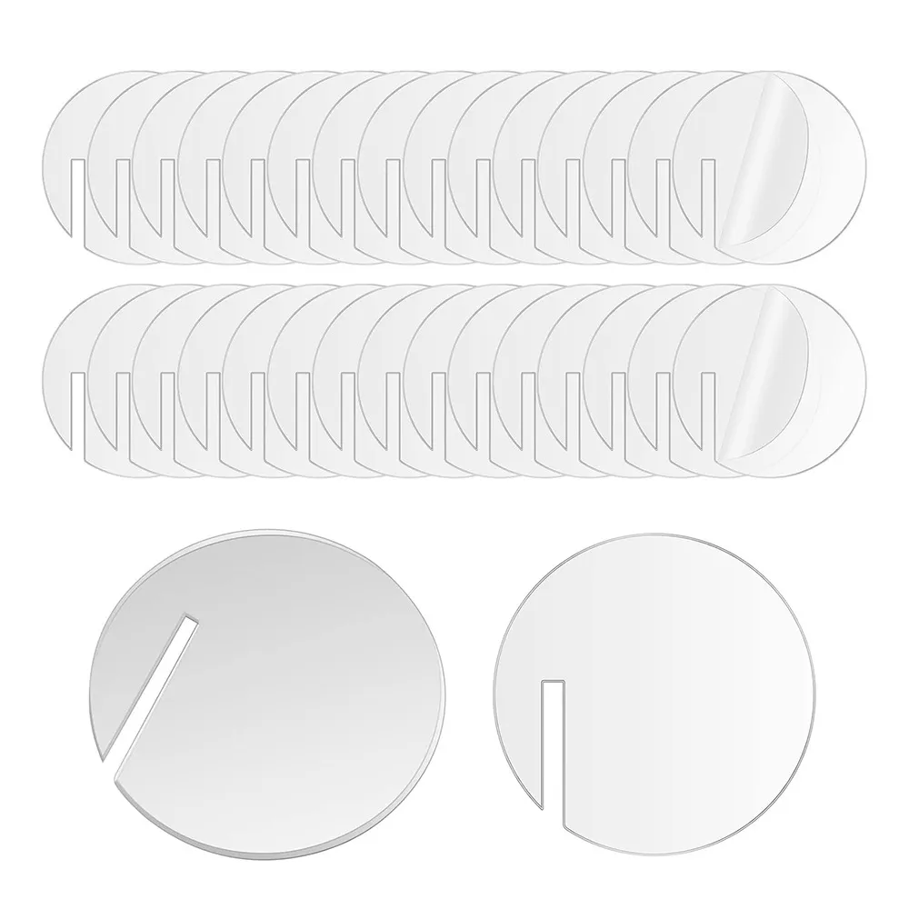 Acrylic Circular Beverage Label, DIY Party Glass Edge Decoration -60Pcs