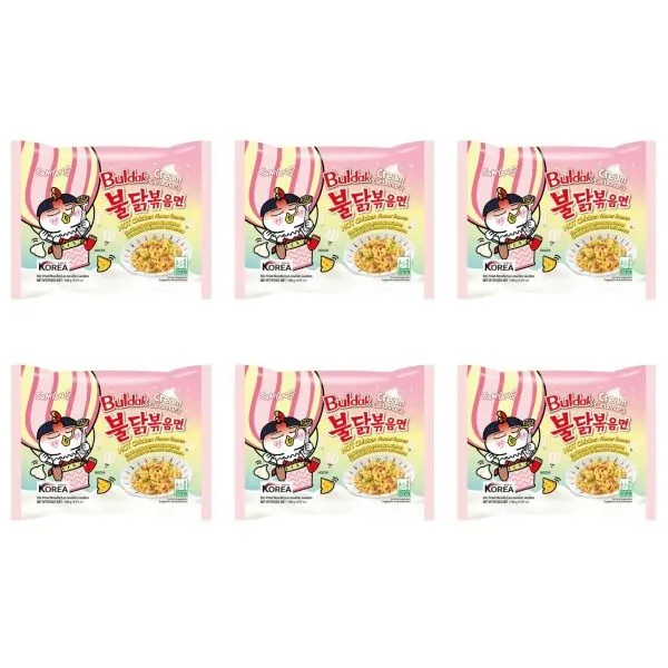 Samyang Hot Chicken Noodle Carbonara Cream - 6 Pack