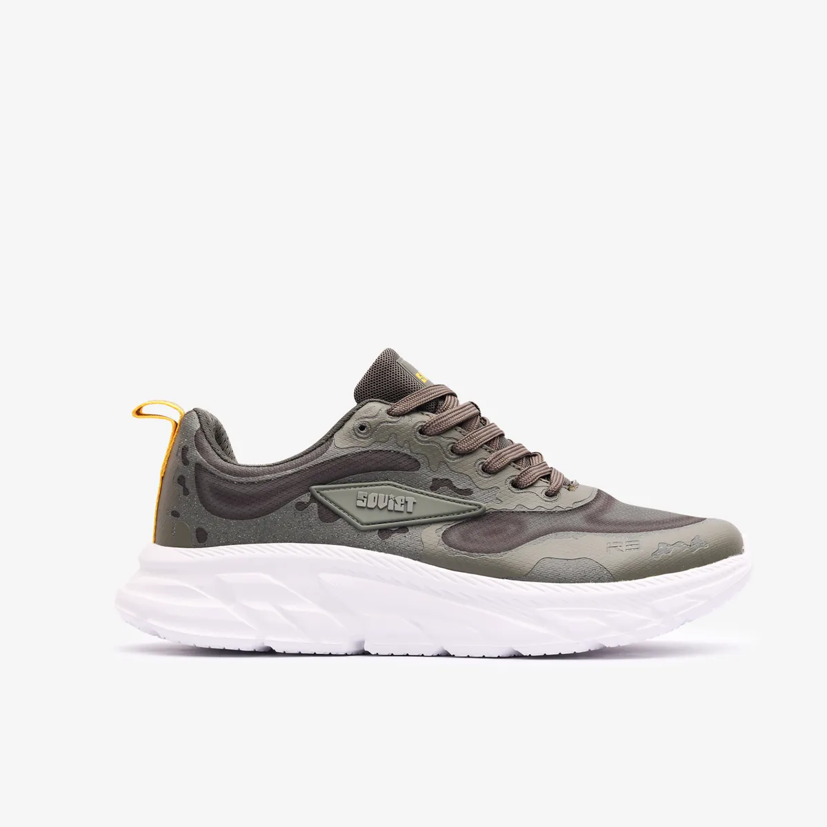 Mens Soviet Campsbay Low Cut Athleisure Sneaker Trainer - Olive/Off White