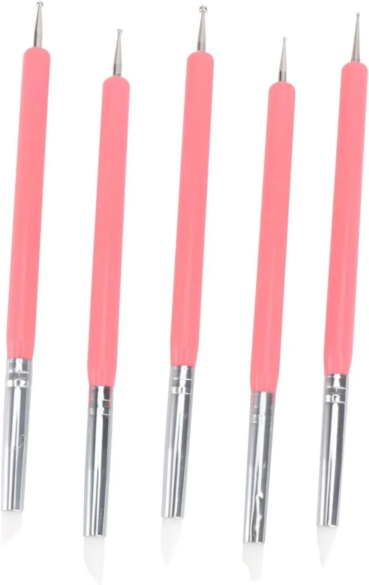 5pcs Cake Engraving Pen Set Double-Ended Ball Stylus for Nail Art Cake