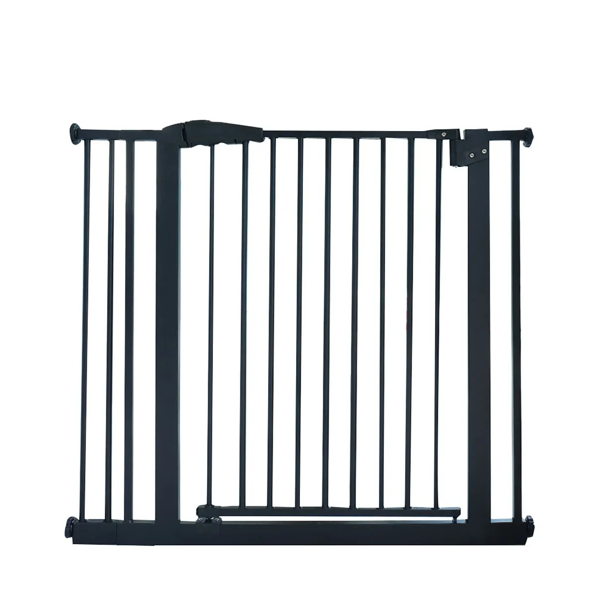 Adjustable 87-97cm Metal Baby and Pet Gate with Pressure Mount Safe Home - Black