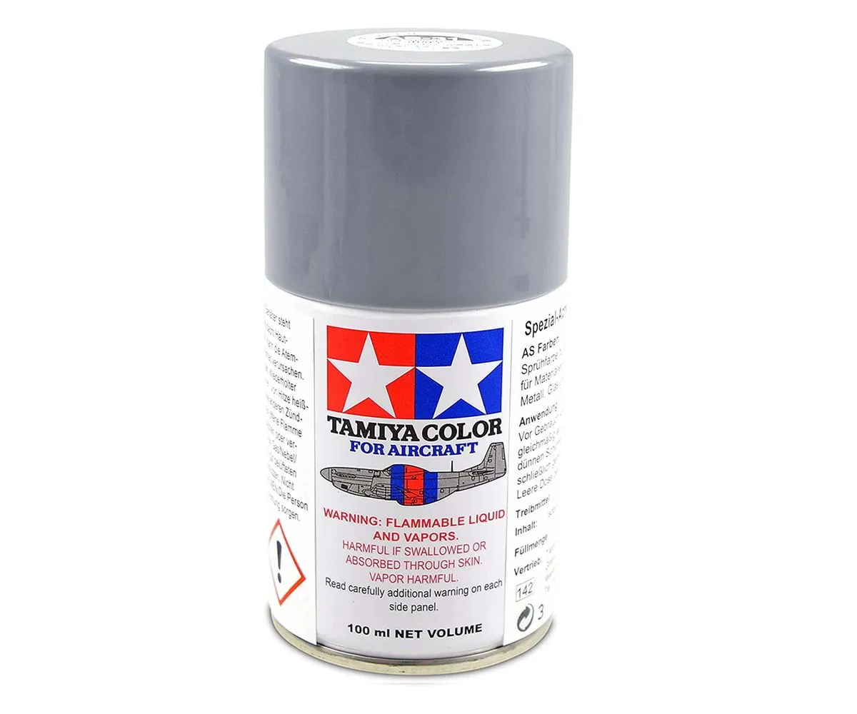 Tamiya - AS Range Lacquer 100ml Spray Paints Assorted - AS-28 Medium Gray